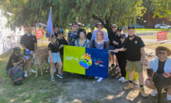 Greyhounds march with pride
