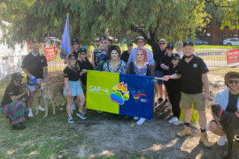 Greyhounds march with pride